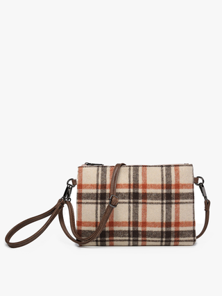 Printed Crossbody Clutch – Adjustable Straps & Vegan Leather Trim