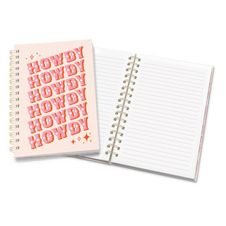 Howdy Partner Medium Spiral Notebook – 160 Lined Pages – Hardcover Wire-O Bound – 6.5" x 8.75"
