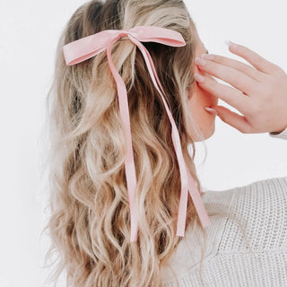 Dahlia Dainty Hair Bow Clip - Available in 3 colors