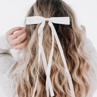 Dahlia Dainty Hair Bow Clip - Available in 3 colors