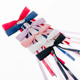 Dahlia Dainty Hair Bow Clip - Available in 3 colors