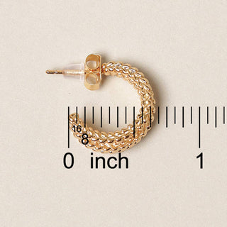 14K Gold Dipped Triple C Hoop Earrings: ONE SIZE / GD