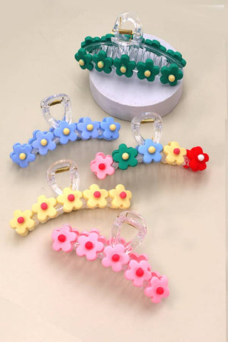 Floral Elegance Hair Claw Clip