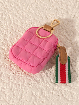 Ezra Clip-On Pouch – Quilted Nylon Mini Bag