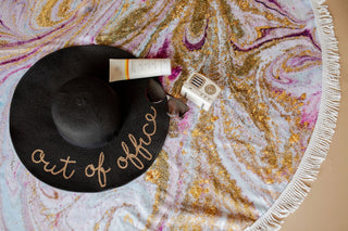 Beach Towel - Pink Gold Dust Galaxy