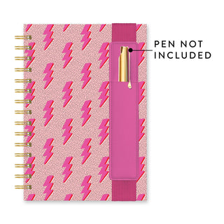Charged Up Oliver Notebook with Pen Pocket – Hardcover 160 Lined Pages – 5.75" x 8.25"