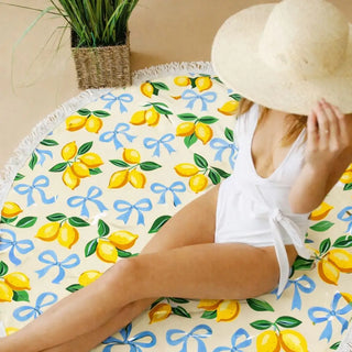 Beach Towel - Lemon Bow Citrus