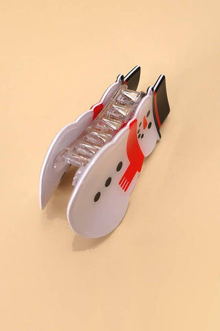 Christmas Tree, Santa & Snowman Hair Claw Clips – Festive Holiday Accessories