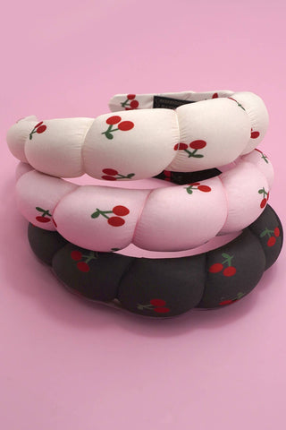 Cherry Puffed Spa Headband – Classic Soft Hair Band