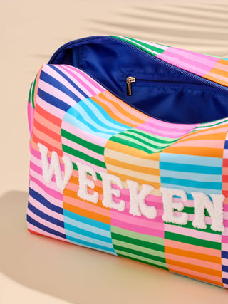 Shiraleah “WEEKEND” Oversized Zip Pouch