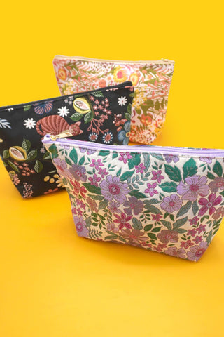 Embroidered Floral Travel Makeup Pouch – Pretty & Practical Cosmetic Bag