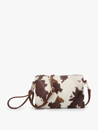 Printed Crossbody Clutch – Adjustable Straps & Vegan Leather Trim