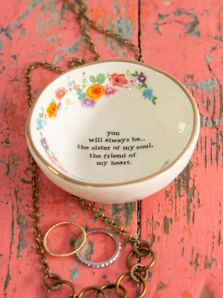 Ceramic Giving Trinket Bowl – Heartfelt Gift with Gold Foil Accents