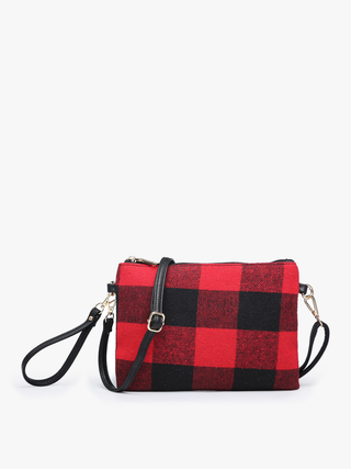 Printed Crossbody Clutch – Adjustable Straps & Vegan Leather Trim