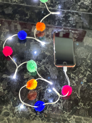 LED Pom Pom Phone Charger (iPhone & USBC)